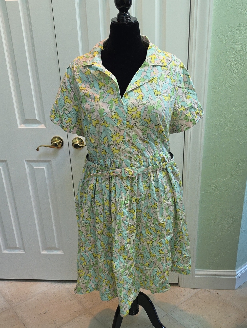 Disney - Womens Tinkerbell Vintige Mini Dress - Size 22